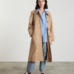 NWT Everlane The Gathered Drape Trench in Ash Brown Size XS